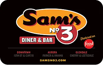 Sams No 3 Diner and Bar Gift Card